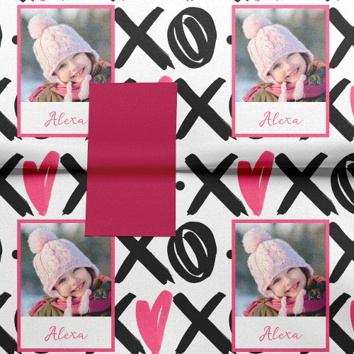 XOXO Photo and Heart Pattern Valentines Day Tissue Paper
