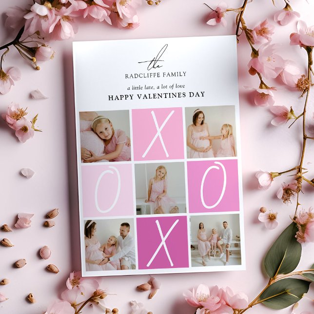 XOXO Photo Collage Valentines  Holiday Card (Creator Uploaded)
