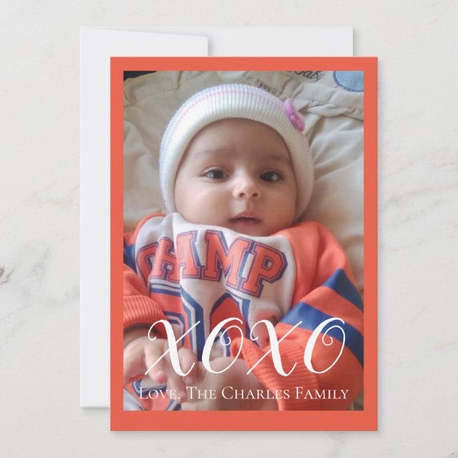 XOXO Photo Valentine's day card (Front)