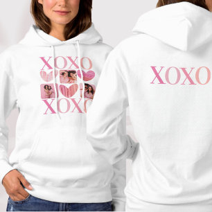 XOXO Pink Hearts and Photo Collage  Hoodie