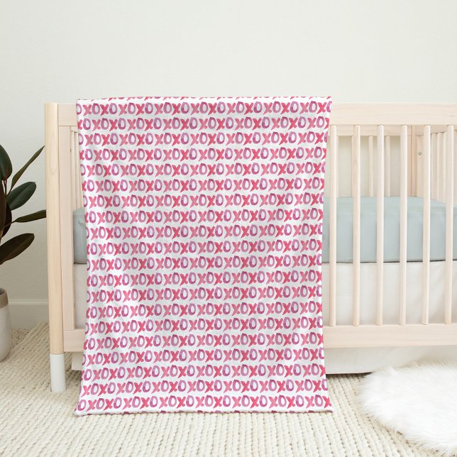 XOXO Pink Patterned Fleece Blanket (Creator Uploaded)