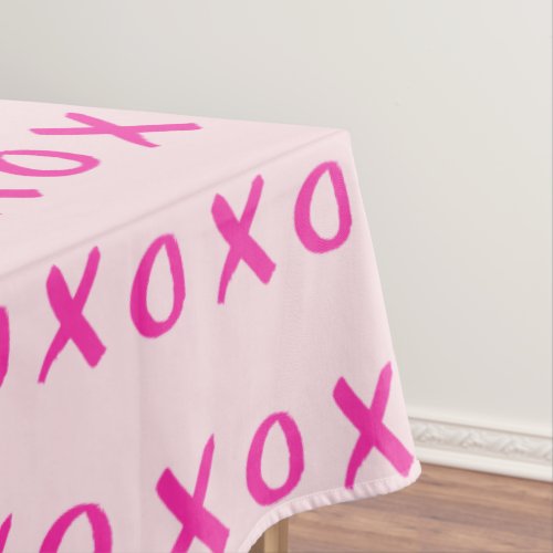 XOXO pink Valentines day Tablecloth