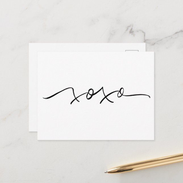 XOXO postcard (Front/Back In Situ)