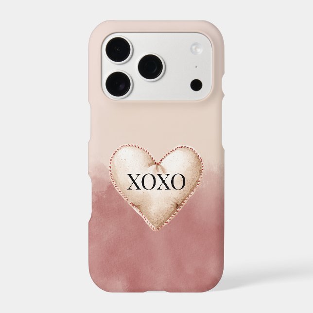 XOXO Red Cream Heart iPhone Case (Back)