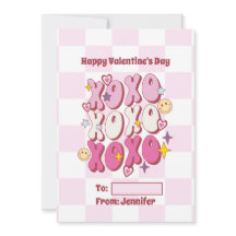 XOXO Retro Valentine’s Day, Checkered Pattern