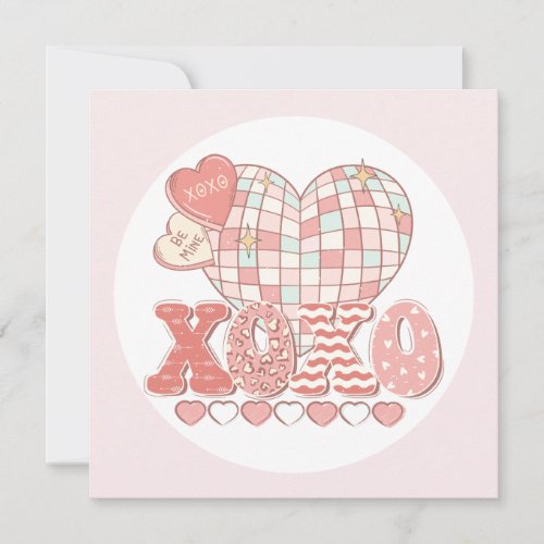 Xoxo retro Valentines day Card