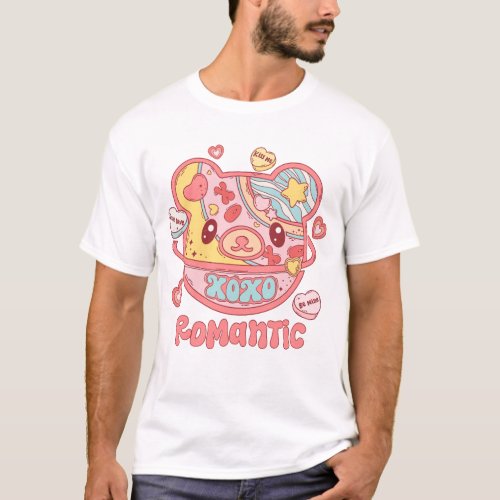 XOXO Romantic Bear Valentines Day T_Shirt