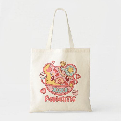 XOXO Romantic Bear Valentines Day Tote Bag