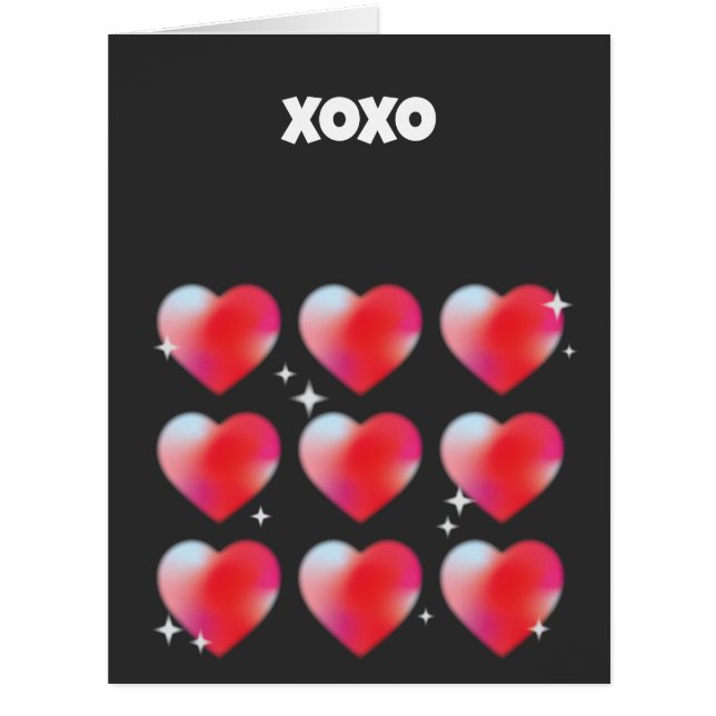 Xoxo romantic red heart space love valentine's day (Front)