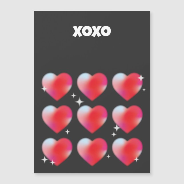 Xoxo romantic red hearts valentine's day  (Front)