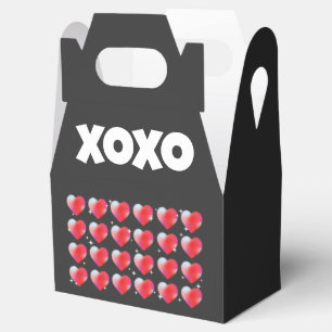 Xoxo romantic red hearts valentine's day  favor boxes