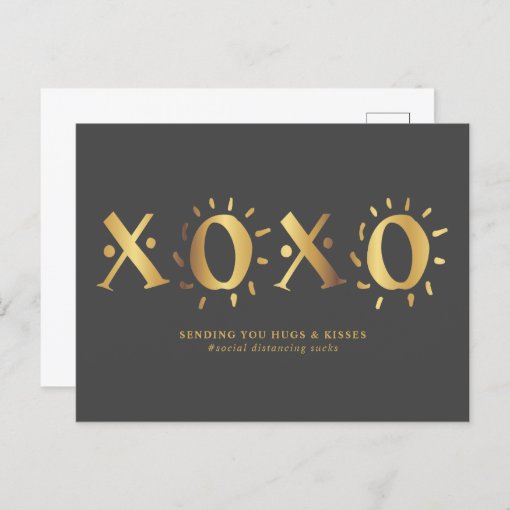 Xoxo Sending Hugs And Kisses Postcard Zazzle