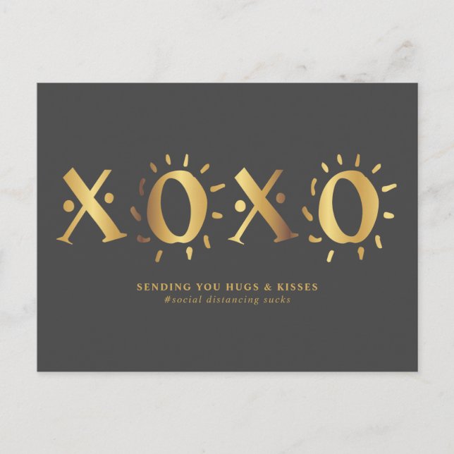 XOXO | SENDING HUGS & KISSES POSTCARD (Front)