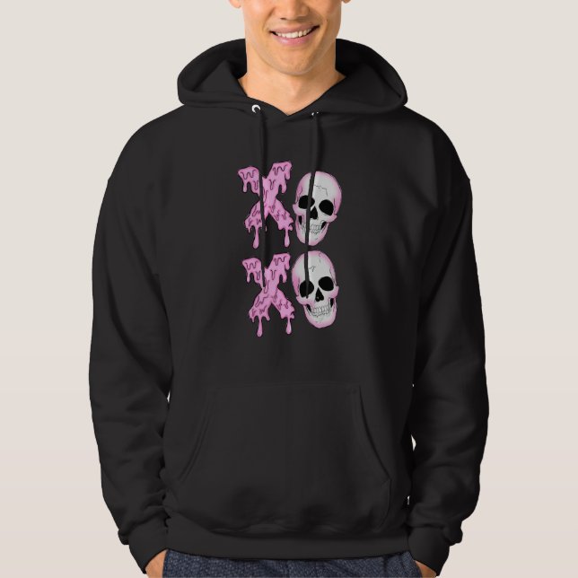 Xoxo Skeleton Skull Horror Anti Valentine's Day Me Hoodie (Front)