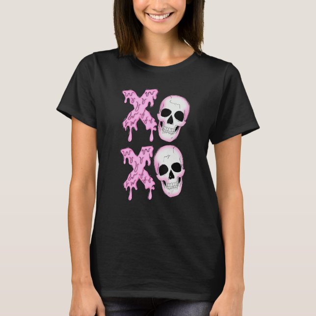 Xoxo Skeleton Skull Horror Anti Valentine's Day Me T-Shirt (Front)