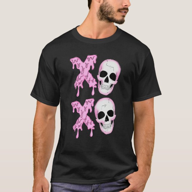 Xoxo Skeleton Skull Horror Anti Valentine's Day Me T-Shirt (Front)