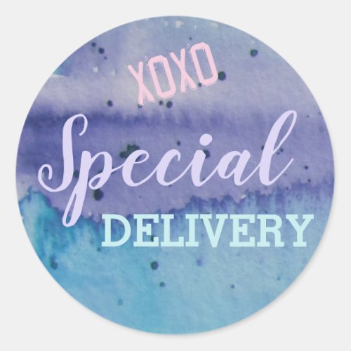 XOXO Special Delivery Classic Round Sticker