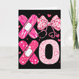 Xoxo Stethoscope Valentine Rn Pct Cna Nurse Pink B Card