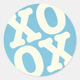 XOXO Sticker / Envelope Seal   Blue