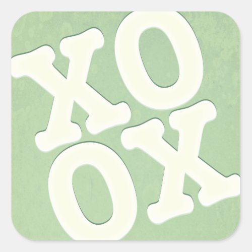 XOXO Sticker  Envelope Seal  Green