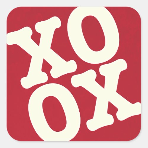 XOXO Sticker  Envelope Seal  Red