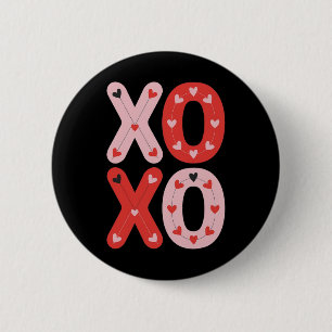 Xoxo Sweet Love Valentine Heart Romantic Valentine Button