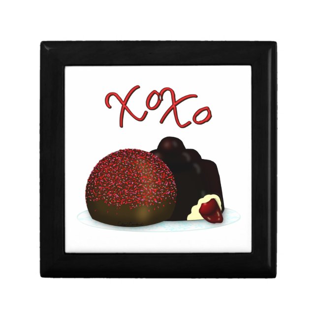 XOXO Valentine Bonbon and Dark Chocolate Gift Box (Front)