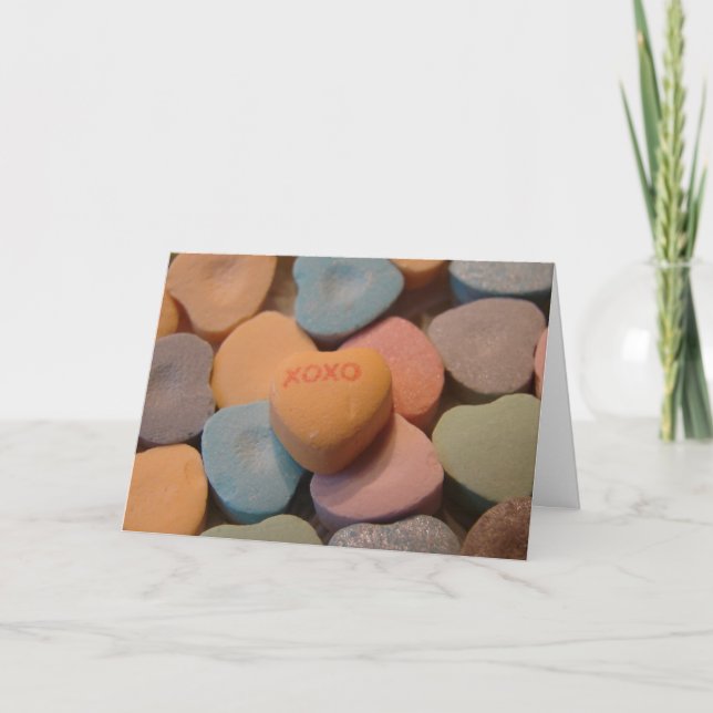 XOXO Valentine Candy Holiday Card (Front)