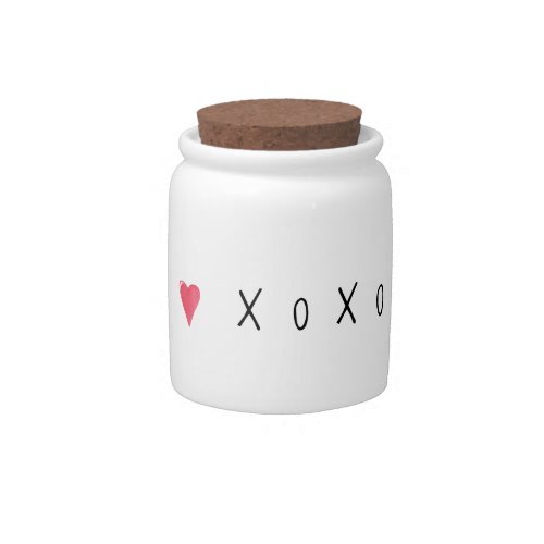 XOXO Valentine Candy Jar