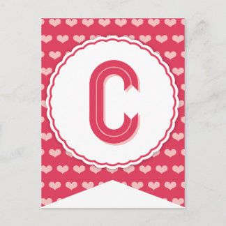 XOXO Valentine Party Flag Bunting Banner C Holiday Postcard