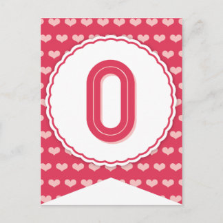 XOXO Valentine Party Flag Bunting Banner O Holiday Postcard
