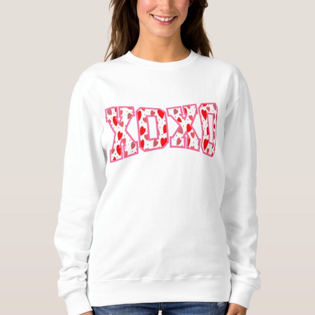 XOXO Valentine Typography  Sweatshirt (Front)