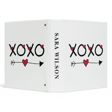 XOXO Valentines 3 Ring Binder