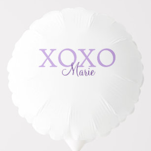 Xoxo valentine's day add name purple pastel minima balloon
