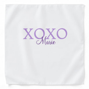 Xoxo valentine's day add name purple pastel minima bandana