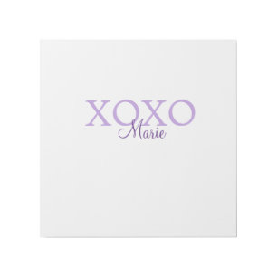 Xoxo valentine's day add name purple pastel minima gallery wrap