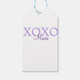 Xoxo valentine's day add name purple pastel minima gift tags
