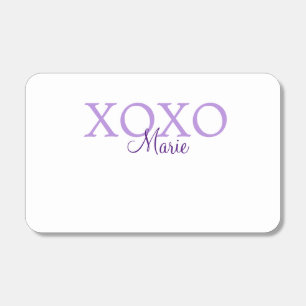 Xoxo valentine's day add name purple pastel minima matchboxes