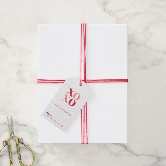 XOXO Valentine's Day Gift Tag  (With Twine)