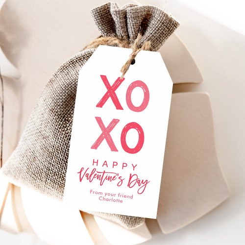 Xoxo Valentines day gift tag Valentines day tag