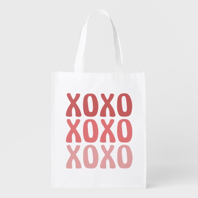 XOXO Valentine's Day Grocery Bag (Front)