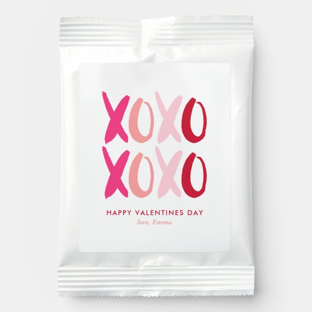 "XOXO" Valentines Day Hot Chocolate Drink Mix (Front)