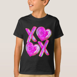 Xoxo Valentines Day Love Funny Coquette Bow Checke T-Shirt
