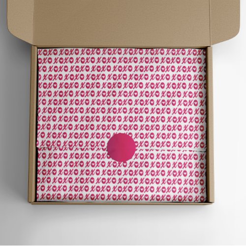 XOXO Valentines Day Pattern Tissue Paper