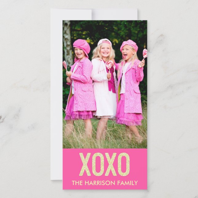 XOXO Valentine's Day Photo Card (Front)