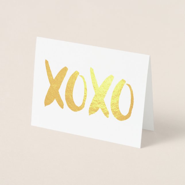 XOXO Valentine's Day Photo Foil Card (Front)