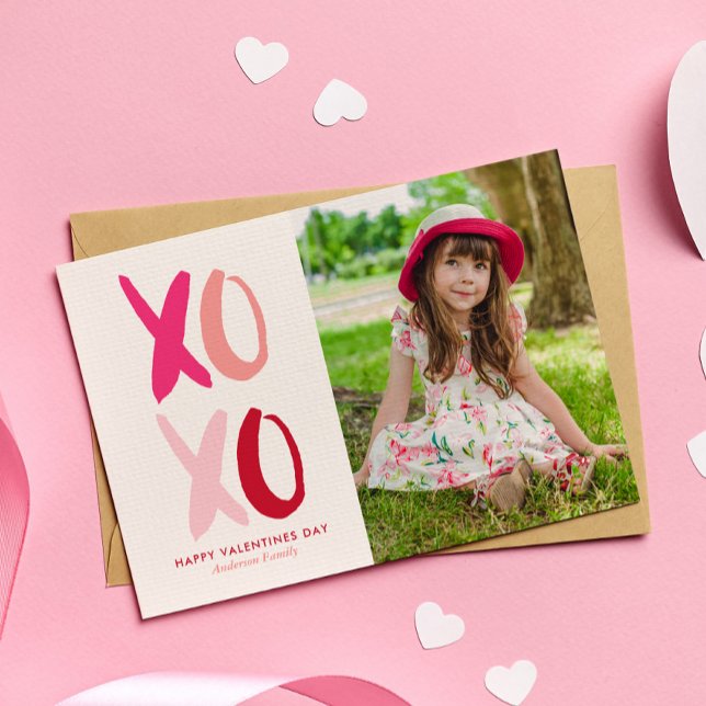 "XOXO" Valentines Day Photo Holiday Card (Creator Uploaded)