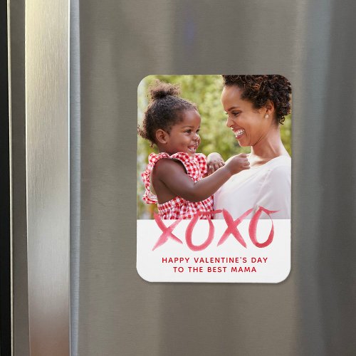 XOXO Valentines Day Photo Magnet for Mom