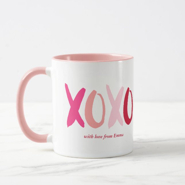 "XOXO" Valentines Day Photo Mug (Left)