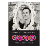 XOXO Valentine's Day Photo Note Card